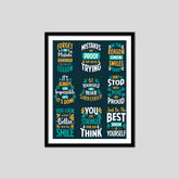 Forget Mistake Remember Lesson Premium Motivational Quotes Photo Frame
